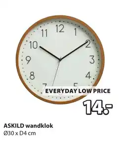 Jysk ASKILD wandklok aanbieding