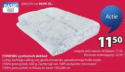 Jysk FONDSBU synthetisch dekbed aanbieding