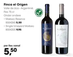 HANOS Finca el origen aanbieding