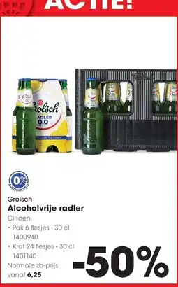 HANOS Grolsch alcoholvrije radler aanbieding