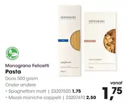 HANOS Monograno Felicetti Pasta aanbieding