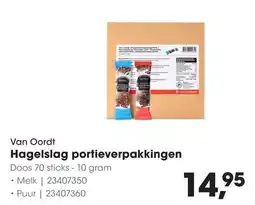 HANOS Van Oordt Hagelslag portieverpakkingen aanbieding