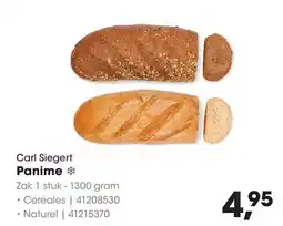 HANOS Carl Siegert Panime aanbieding
