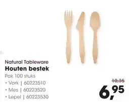 HANOS Natural Tableware Houten bestek aanbieding