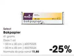 HANOS Select bakpapier aanbieding