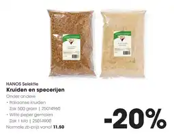HANOS Hanos selectie kruiden en specerijen aanbieding