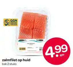 Spar zalmfilet op huid aanbieding