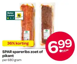 Spar SPAR spareribs zoet of pikant aanbieding
