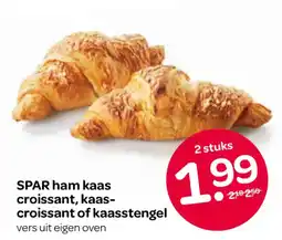 Spar SPAR ham kaas croissant, kaas-croissant of kaasstengel aanbieding