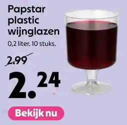 AllesZ Papstar plastic wijnglazen aanbieding