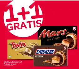 Spar alle Mars, Snickers of Twix ice cream aanbieding