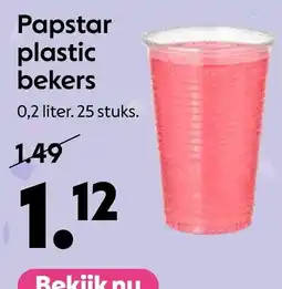 AllesZ Papstar plastic bekers aanbieding