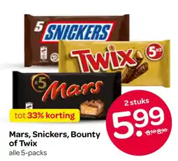 Spar Mars, Snickers, Bounty of Twix aanbieding