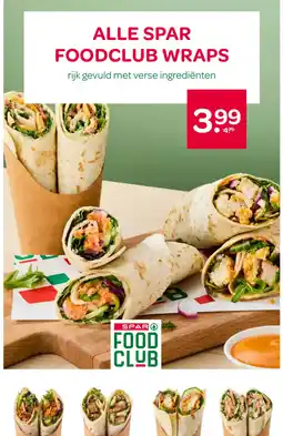 Spar Alle Spar Foodclub Wraps aanbieding