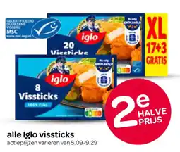 Spar Alle iglo vissticks aanbieding