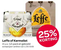 Spar Leffe of karmeliet aanbieding