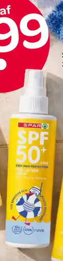 Spar Spar spf 50+ kids very high protection sun lotion spray aanbieding