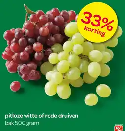Spar pitloze witte of rode druiven aanbieding