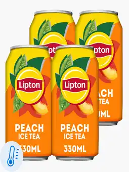 Flink Lipton Ice Tea Peach 33cl 4x aanbieding