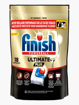 Flink Finish Ultimate plus regular vaatwastabletten 18st aanbieding