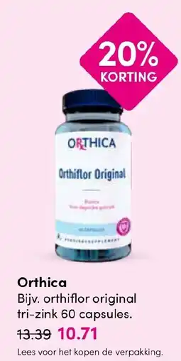 Drogisterij Visser Orthica orthiflor original tri-zink 60 capsules aanbieding