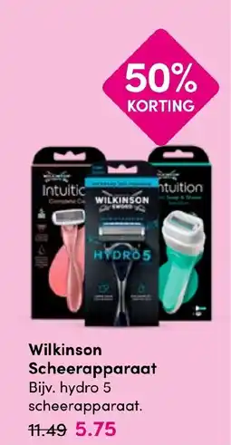 Drogisterij Visser Wilkinson scheerapparaat aanbieding