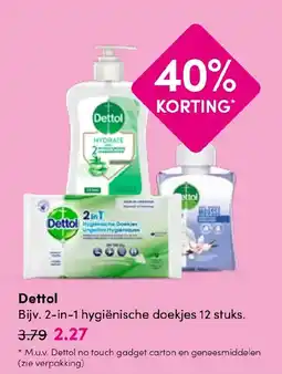 Drogisterij Visser Dettol 2-in-1 hygiënische doekjes aanbieding