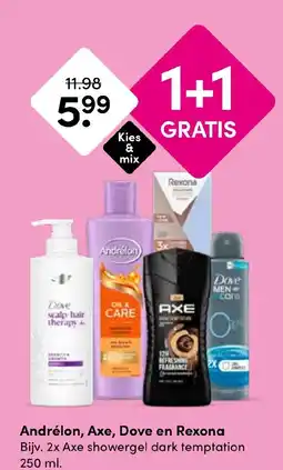 Drogisterij Visser Andrélon, Axe, Dove en Rexona aanbieding