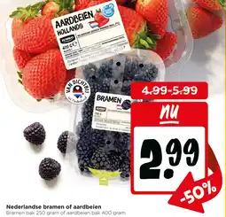 Jumbo Nederlandse bramen of aardbeien aanbieding