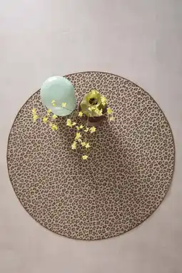 Wehkamp NOUS Living binnen- en buitenvloerkleed rond panterprint (Ã˜200 cm) aanbieding