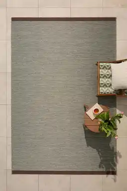 Wehkamp NOUS Living binnen- en buitenvloerkleed groen/donkerbruin (290x200 cm) aanbieding