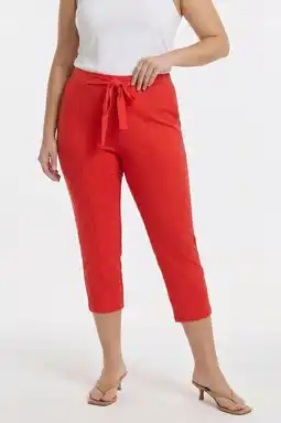 Wehkamp YOEK slim regularwaist bermuda short rood aanbieding