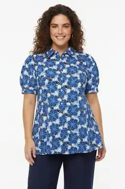 Wehkamp YOEK gebloemde blouse blauw aanbieding