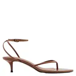 Wehkamp Mango lakleren sandalen bruin aanbieding