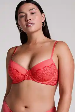 Wehkamp Hunkemöller voorgevormde beugelbh Cherry koraalrood aanbieding