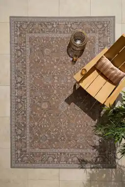 Wehkamp NOUS Living binnen- en buitenvloerkleed Golan bruin (290x200 cm) aanbieding