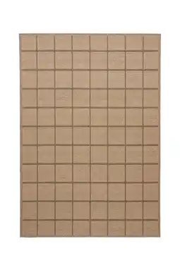 Wehkamp NOUS Living binnen- en buitenvloerkleed ruit bruin (290x200 cm) aanbieding