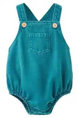 Wehkamp Mango Kids katoenen romper - blauw aanbieding
