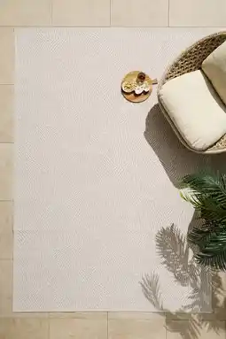 Wehkamp NOUS Living binnen- en buitenvloerkleed zand/off white (290x200 cm) aanbieding