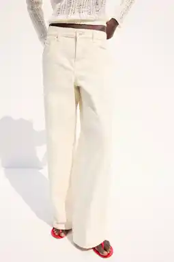 Wehkamp Mango straight leg jeans - ecru aanbieding