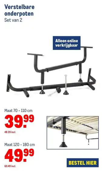 Makro Verstelbare onderpoten 70 - 110 cm aanbieding