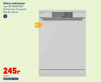 Makro Sharp vaatwasser aanbieding