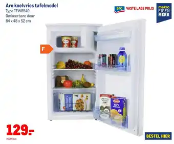 Makro Aro koelvries tafelmodel aanbieding