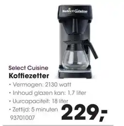 HANOS Select Cuisine Koffiezetter aanbieding