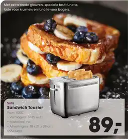 HANOS Solis Sandwich Toaster aanbieding