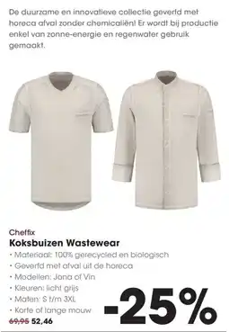 HANOS Cheffix Koksbuizen Wastewear aanbieding
