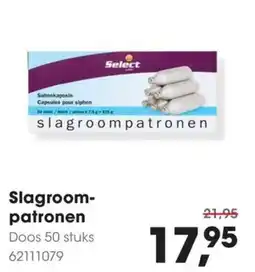 HANOS Select slagroom-patronen aanbieding