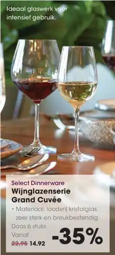 HANOS Select Dinnerware Wijnglazenserie Grand Cuvée aanbieding