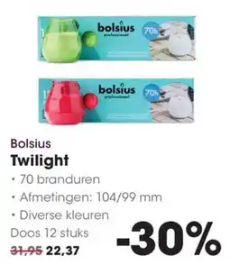 HANOS Bolsius Twilight aanbieding