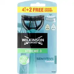 Albert Heijn Wilkinson Xtreme3 sensitive scheermesjes aanbieding